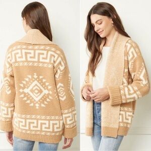 Entro oversized Aztec design sweater.
